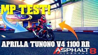 Asphalt 8: FORGOTTEN BIKE? Airborne Aprilla Tunono V4 1100 RR my2017 MP test after update 62