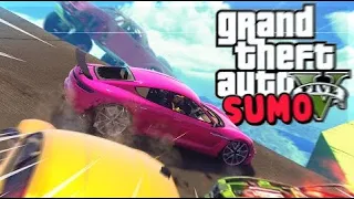 Pushing Enemy Car Off The Circle 🫸 [ SUMO ] In GTA 5 Online With @whitewolfbb  And Random Players !!