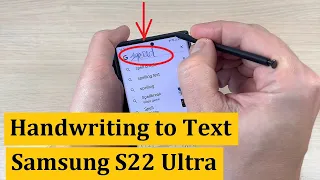 How to Convert S Pen Handwriting to Text on Samsung Galaxy S22 Ultra