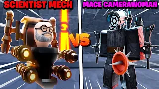 SCIENTIST MECH VS MACE CAMERAWOMAN ON ENDLESS MODE IN TOILET TOWER DEFENSE! Roblox