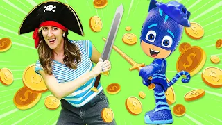 ¡Excelente aventura de los piratas! La Guardería Infantil. Vídeos de juguetes PJ Masks español.