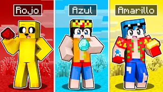 MINECRAFT pero JUGAMOS al RETO de los COLORES 🔴💚💛🔵 MINECRAFT: TROLLINO, MIKECRACK, INVICTOR, TIMBA