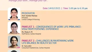 VIRTUAL PANEL DISCUSSION STRIVING FOR WORK LIFE BALANCE NURSING 2021