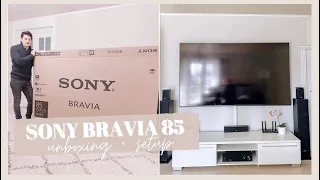 UNBOXING Sony KD-85XH9096 85” 4K Ultra HD LED TV | Meu & Mea