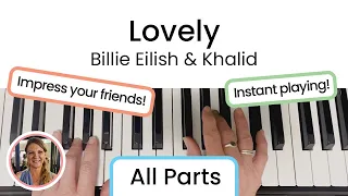 How to play Lovely - Billie Eilish & Khalid | EASY Piano Tutorial!!