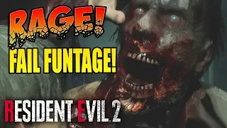Resident Evil 2 Remake - HARD MODE RAGE FAIL FUNTAGE!