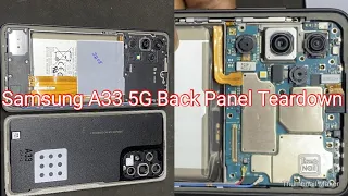 Samsung A33 5g  Disassembly Teardown video how to remove Samsung A33 5g  back panel