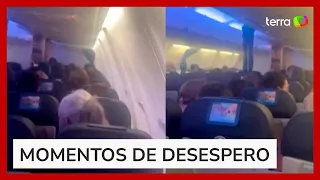 Vídeo mostra passageiros em pânico durante turbulência em voo na Espanha