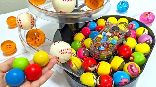 Sound of water and ASMR☆Spinning Slider Somen Wiggle x Baseball Ball x Colorful Balls