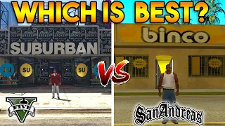 GTA 5 CLOTHING SHOP VS GTA SAN ANDREAS CLOTHING SHOP : WHICH IS BEST?