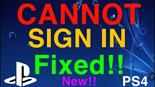 PS4 CANNOT SIGN IN ERROR FAILED REALLY EASY FIX!
