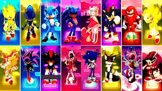 All Sonic Team ( Sonic - Shadow - Amy Rose - Knuckles - Tails - Super Sonic) | Tiles Hop EDM Rush