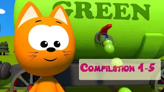 Meow meow Kitty Games 😸   - compilation 1-5 -  Playing a game with Kitten