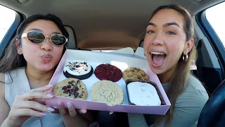trying Crumbl Cookie NEW menu! *for the first time*