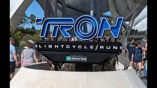 TRON light cycle run full ride Walt Disney World 4K