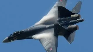 Paris Air Show 2013 - Su-35 vertical take-off + Air Show (HD)