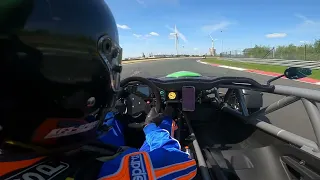 Ariel Atom 4 spins off the track at high speed