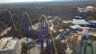 Steel Eel - SeaWorld San Antonio - Front Row (4K HD POV) - February 2023