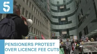 Pensioners protest outside BBC over decision to scrap TV licences | 5 News