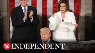 Pelosi rips up Trump's State of the Union speech