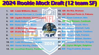 Post Draft Rookie Mock Draft for 12 team SF Dynasty Fantasy Football League #fantasyfootballdynasty