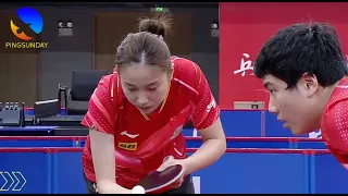 Sun Yingsha/Wang Chuqin  VS Qian Tianyi/Liang Jingkun | 2023 China Warm Up Games