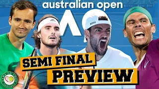 Australian Open 2022 | Men's Semi Final Predictions | Nadal vs Medvedev? | GTL Tennis Podcast #308