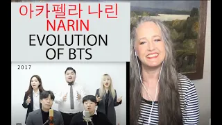 Voice Teacher reacts to 아카펠라 나린_  Narin - Evolution of BTS | Acapella