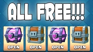 Clash Royale - OH MY FREE CHESTS!! Free Chests FTW!