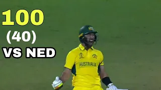 Glenn Maxwell fastest century world cup vs Netherland | Maxwell 40 ball 100 world cup 2023