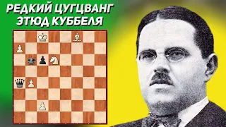 Редкий цугцванг. Шахматный этюд. Леонид Куббель 1925 год. Шахматная композиция. Шахматные этюды.