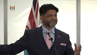 Fijian Attorney-General holds a press conference on Pre-Election Economic and Fiscal Update