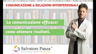 La comunicazione efficace: come ottenere risultati  - Dott. Salvatore Panza