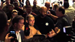 Jose Aldo exits Octagon after loss to Conor McGregor UFC 194 Las Vegas