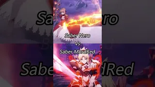 Red Saber Nero VS Saber of Red Mordred | Fate #shorts