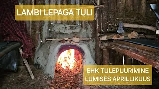 5. aprilli lumi. ideaalne treeningilm ehk veel üks märgades oludes vibupuuriga tule tegemine