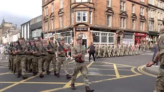 The Black Watch 3 SCOTS homecoming parade around the City of Perth, Scotland, Sept 2018