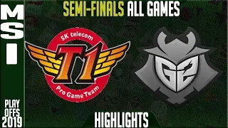 SKT vs G2 Highlights ALL GAMES | MSI 2019 Semi-finals Day 6 | SK Telecom T1 vs G2 Esports