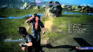 Final Fantasy XV Episode Duscae - Face Gladiolus in Open Combat (Rescue, Defend, Warp Attack)