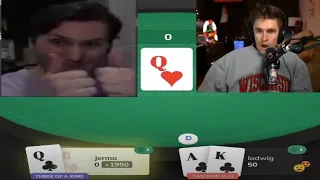 jerma scams ludwig in texas holdem (both POVs)