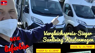 Neue Vergleichspreis-Sieger | Sunliving Kastenwagen V60SP & V65SL | 40x lieferbar!