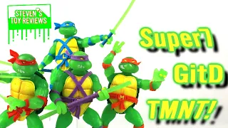 Super7 TMNT Ultimates! Mutagen Ooze Glow Review Donatello, Leonardo, Michelangelo, Raphael