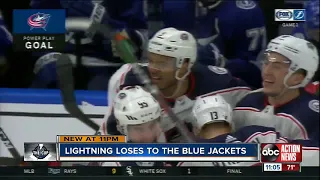 Lightning fall to Columbus Blue Jackets in Game 1