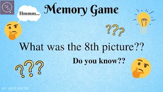 Photographic memory test game Part 1 | How good is your memory | The memory video quiz answers |