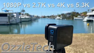 Gopro Hero 10 Black 1080P Vs 2.7K Vs 4K Vs 5.3K