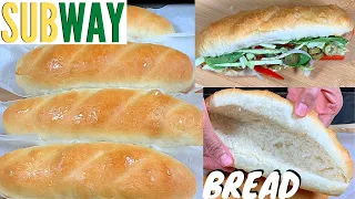 SUBWAY BREAD Recipe | How to make SUBWAY Bun Sandwich from scratch