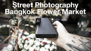 Polaroid Street Photography POV at Bangkok Flower Market