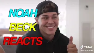 Noah Beck reacting to Griffin Johnson disstrack