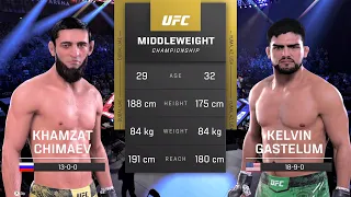 Khamzat Chimaev vs Kelvin Gastelum Full Fight - UFC 5 Fight Of The Night