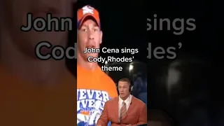 John Cena sings Cody Rhodes’ theme😅 #wwe #wweshort #shorts